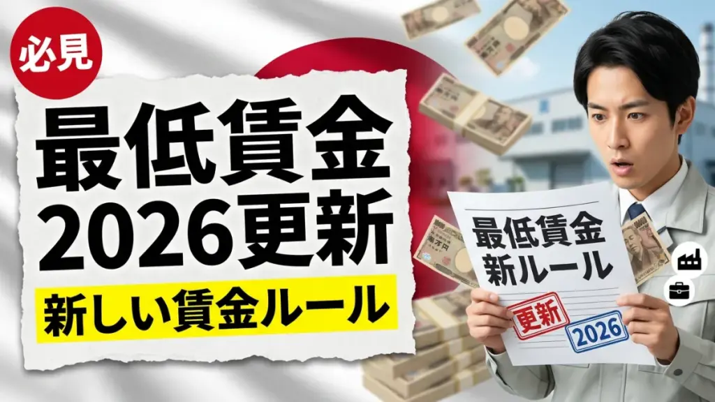 日本最低賃金更新2026
